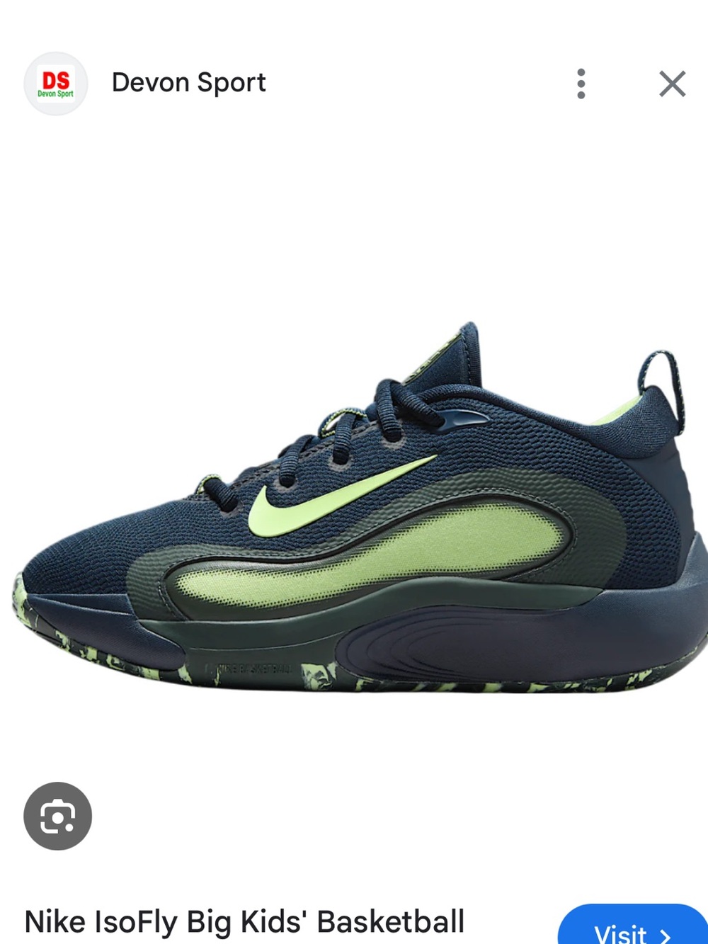 Nike Size 7 Youth Isofly Basketball Shoes